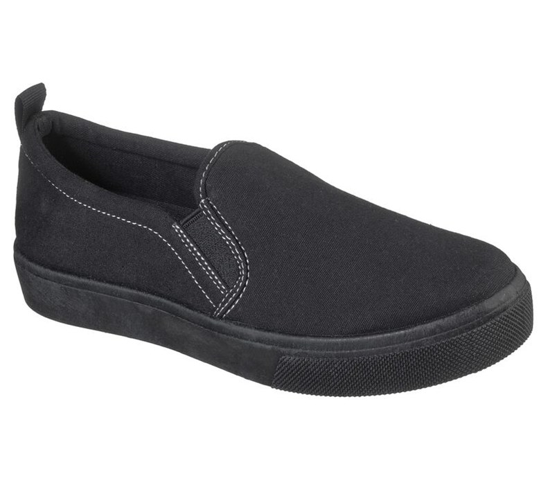 Skechers Dam Svarta Slip On - Poppy - Everyday Daisy - Sverige (QSHOP-8053)